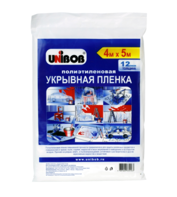 Пленка укрывная 4*5 12мкм UNIBOB45992 (plenka-ukry